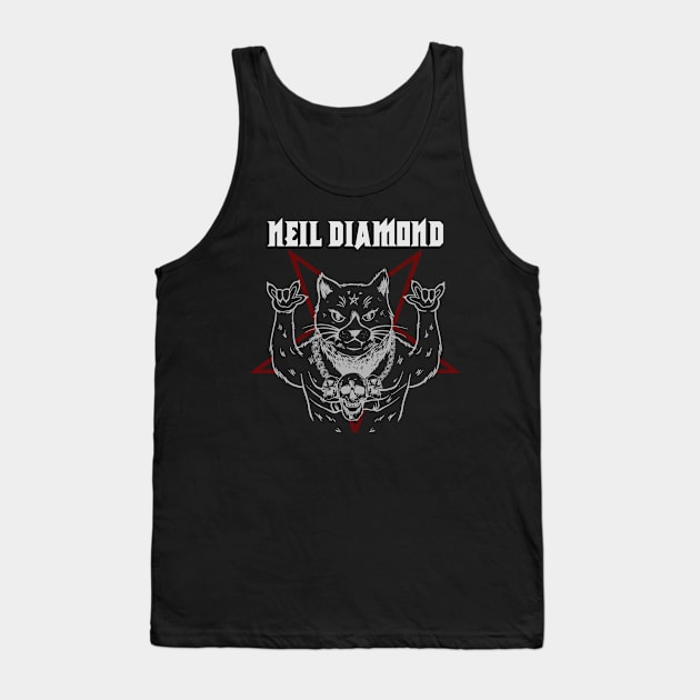 NEIL DIAMOND CAT ROCK - MERCH VTG Tank Top by rackoto